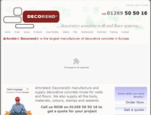 Tablet Screenshot of decorend.co.uk